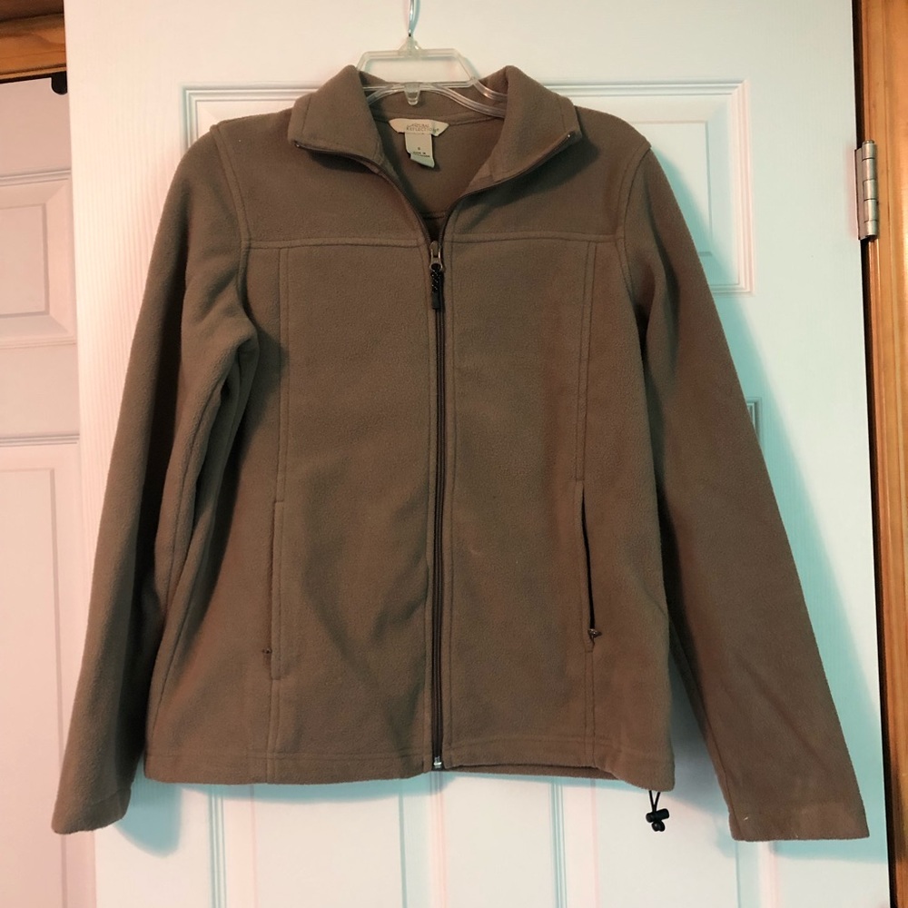 Brown fleece zip up jacket